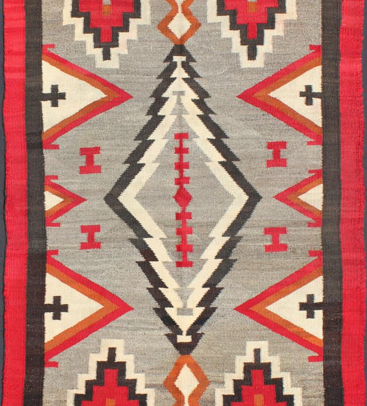 Antique Navajo Rug EBD1026 Navajo 3'4" x 6'0" Wool All Over